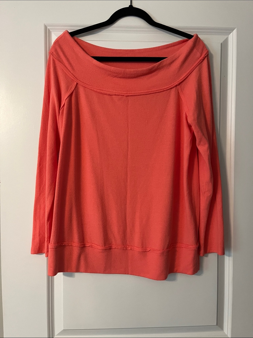 Gibson Cozy Fleece Convertible Off-the-Shoulder/Cowl Neck Top (Coral, Small)